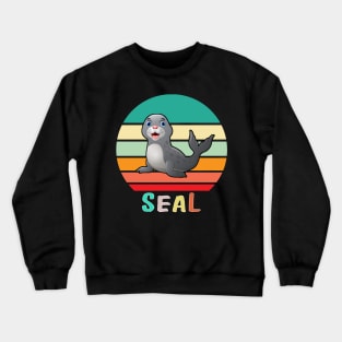 Vintage Retro Seal Crewneck Sweatshirt